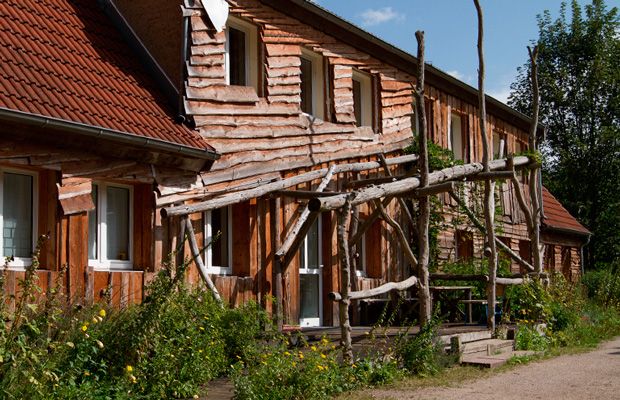 Eingangsbereich Holzhaus Raben Steinfeld